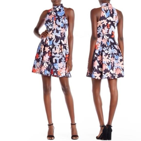 Vince Camuto Floral Halter Dress size 10 - Picture 1 of 9